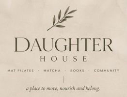 DaughterHouse logo and brand direction on a warm cream background